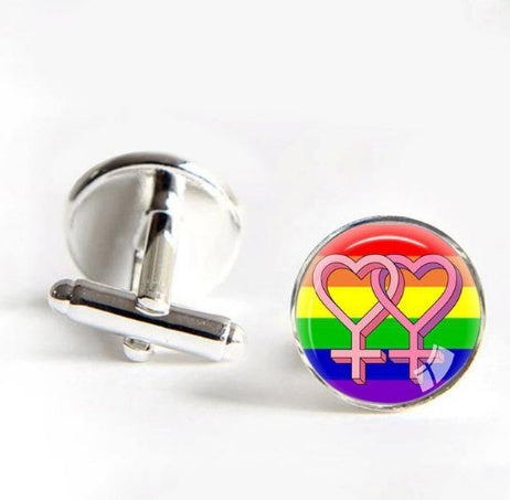 Gay Pride Rainbow Cufflinks