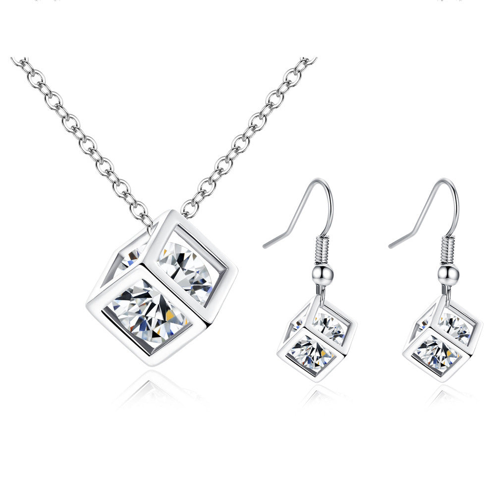 Water Cube Zircon Jewelry Set