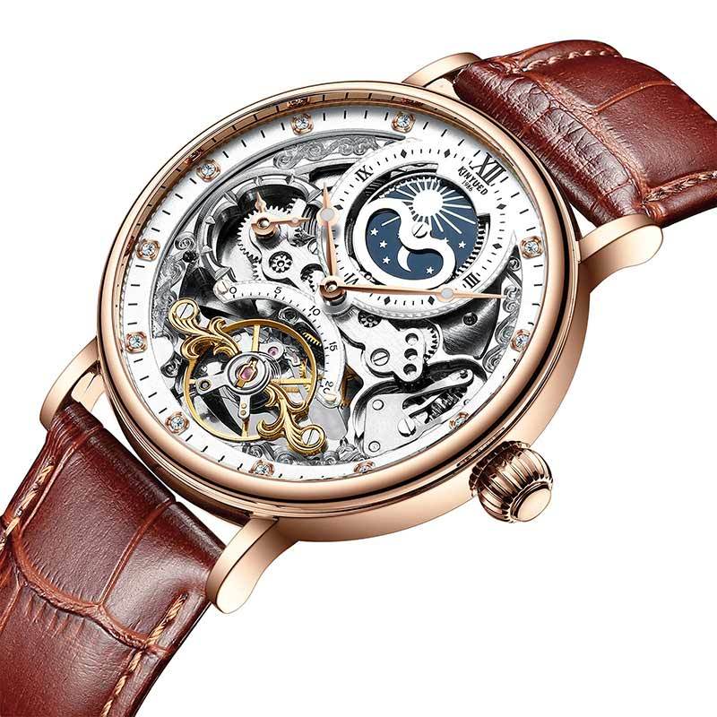 KINYUED Automatic Leather Men's Watch