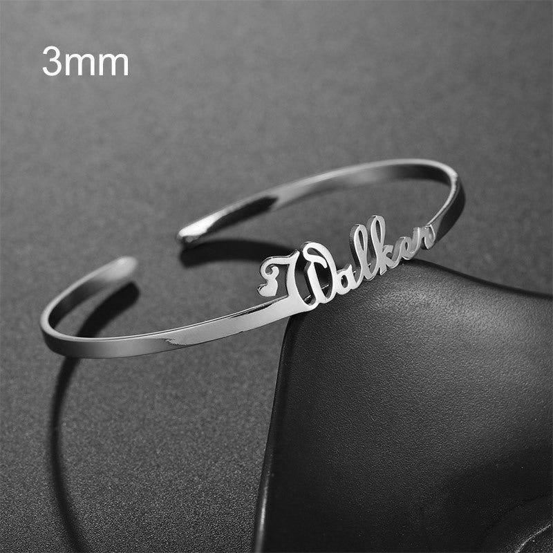 Personalized Name Stainless Steel Bangle