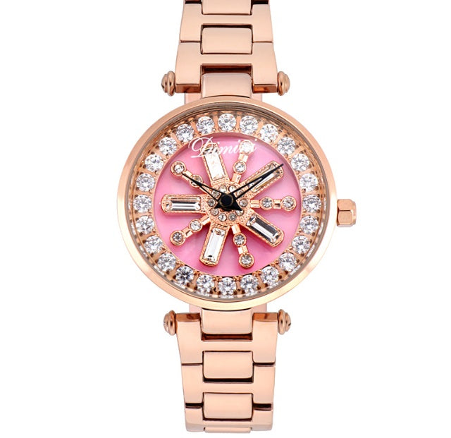 Women's Elegant Quartz Watch with Fine Steel Band