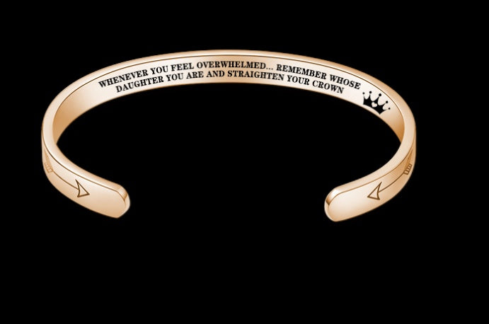 Inspirational Stainless Steel Cuff Bracelet