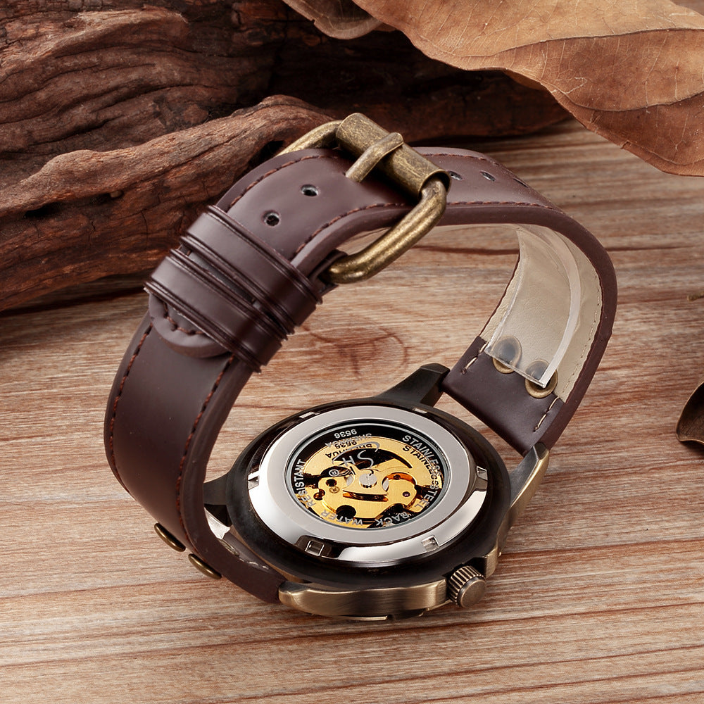Men's Skeleton Steampunk Automatic Mechanical Watch