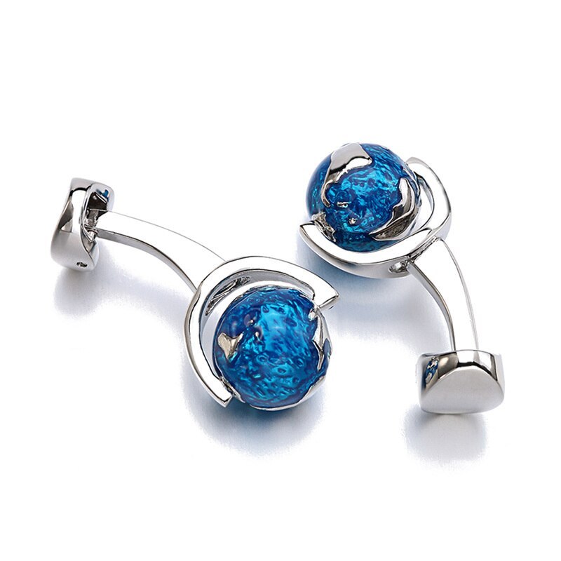 Rotatable Globe French Cufflinks