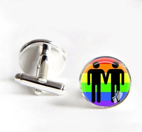Gay Pride Rainbow Cufflinks