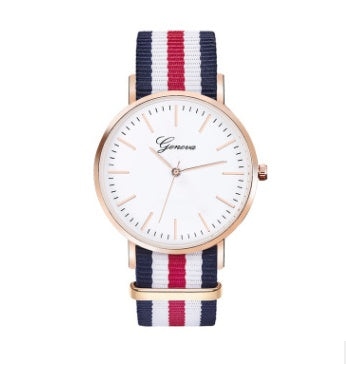Trendy Canvas Strap Quartz Couple Watch