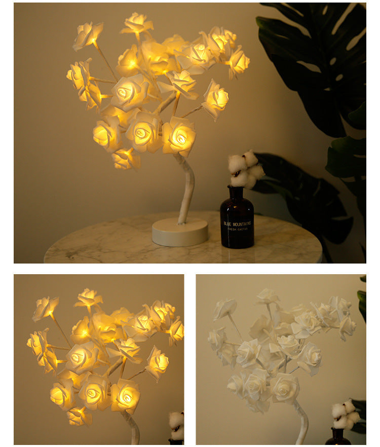 Rose Flower Bonsai Tree Lamp