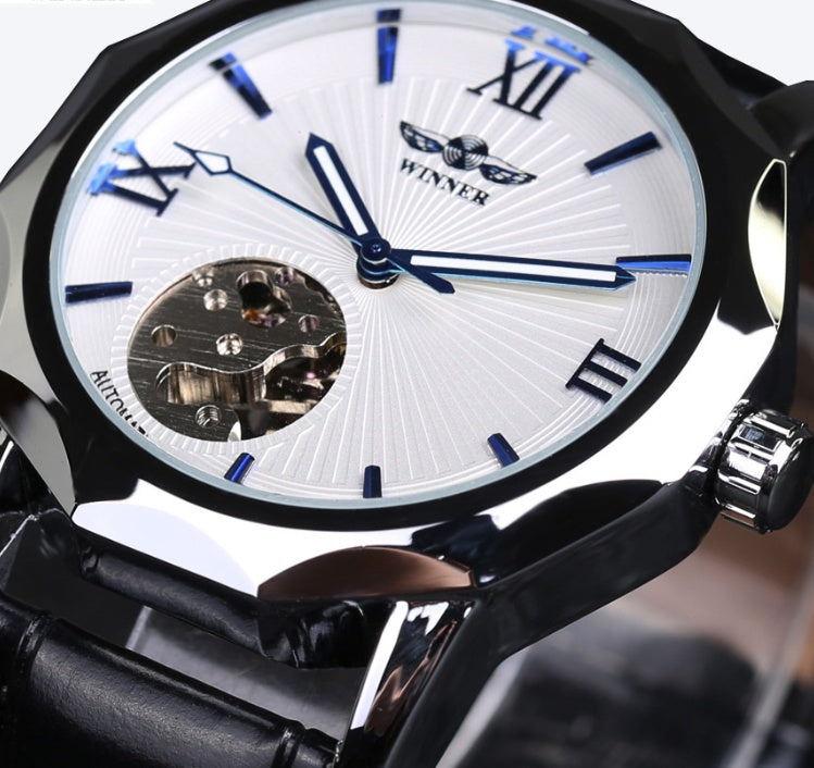 Aqua Dodecagon Skeleton Dial Automatic Men's Watch