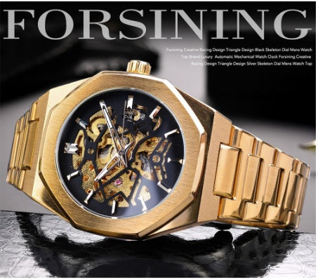 Men's Skeleton Automatic Self-Wind Watch