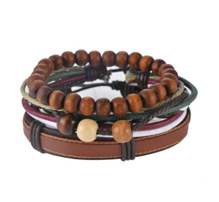 Artisan Leather Multilayer Bracelet