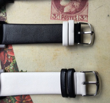 Contemporary Black & White Quartz Watch
