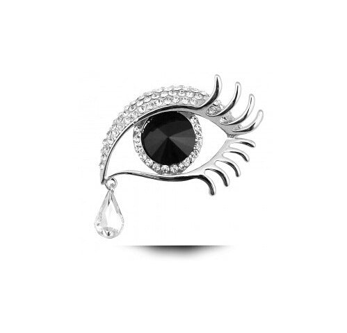 Diamond Eye Teardrop Brooch