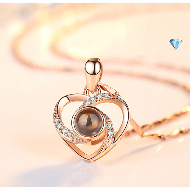 Romantic Photo Projection Heart Necklace