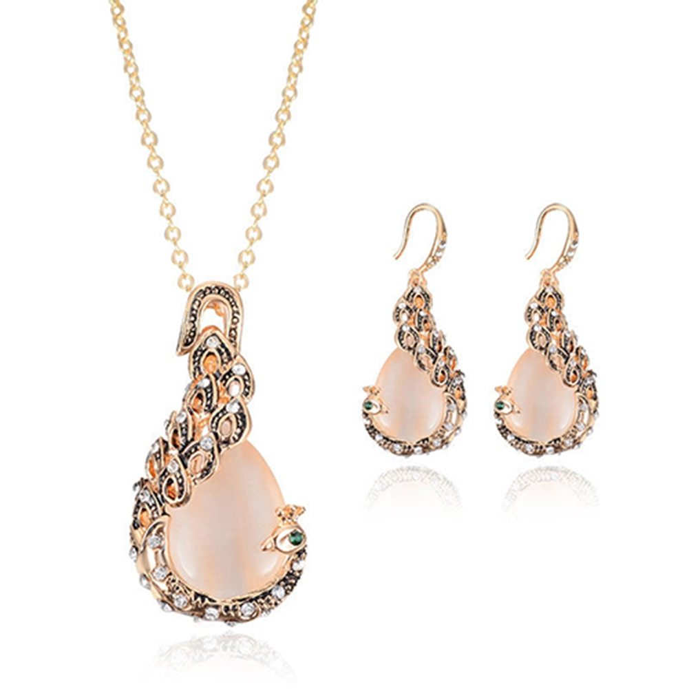Elegant Waterdrop Rhinestone Jewelry Set