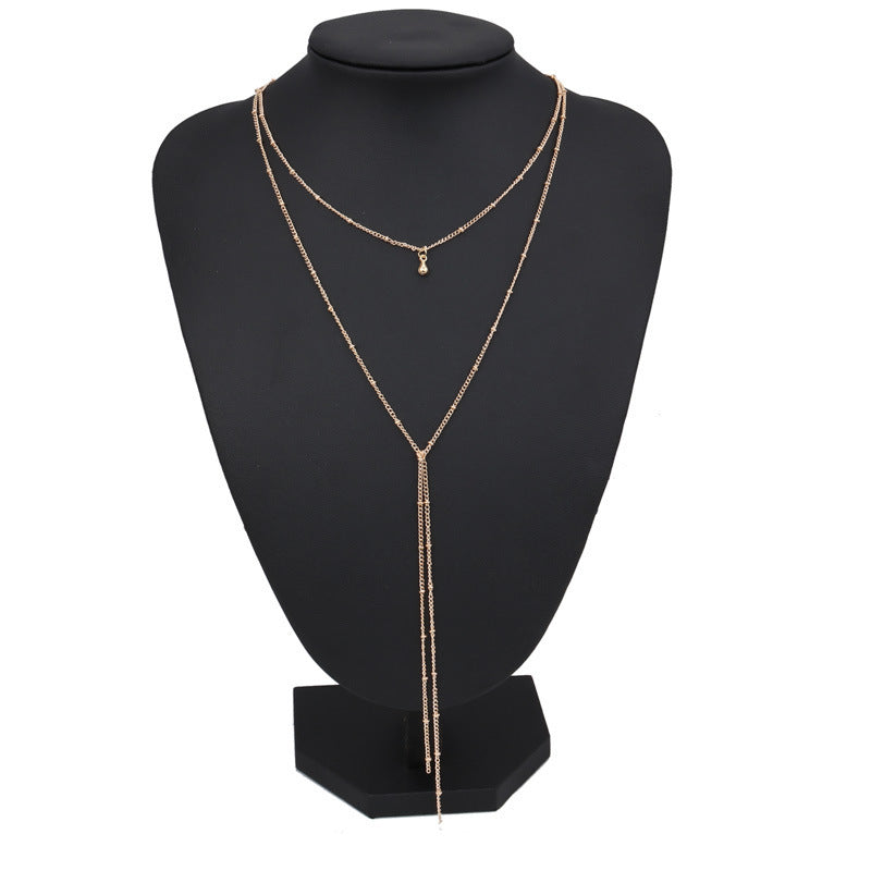 Simple Retro Clavicle Necklace - Multi-Layer Geometric Design