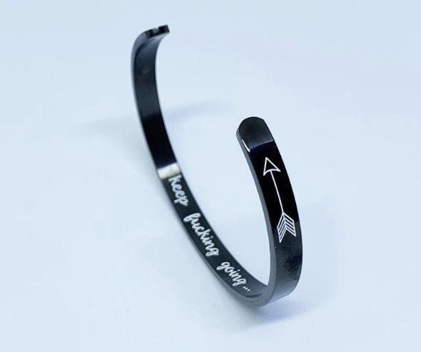 Inspirational Stainless Steel Cuff Bracelet