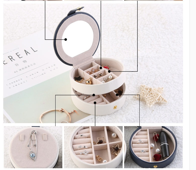 Portable Zippered Cosmetic and Jewelry Storage Box