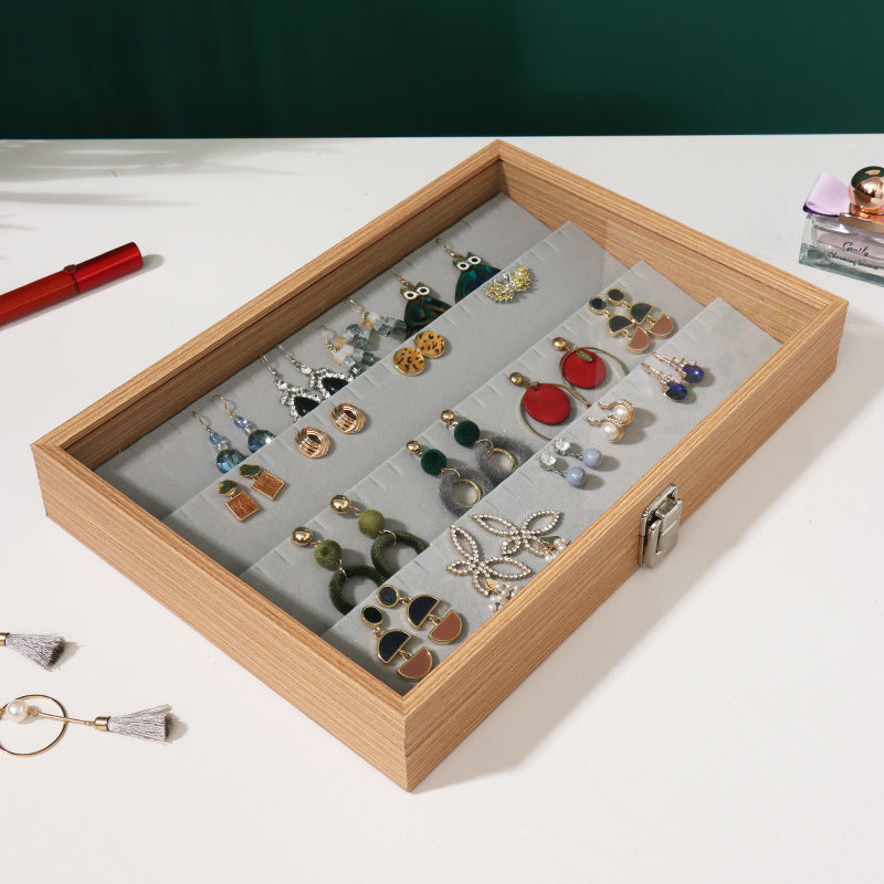 Rosewood Grain Wooden Jewelry Storage Box