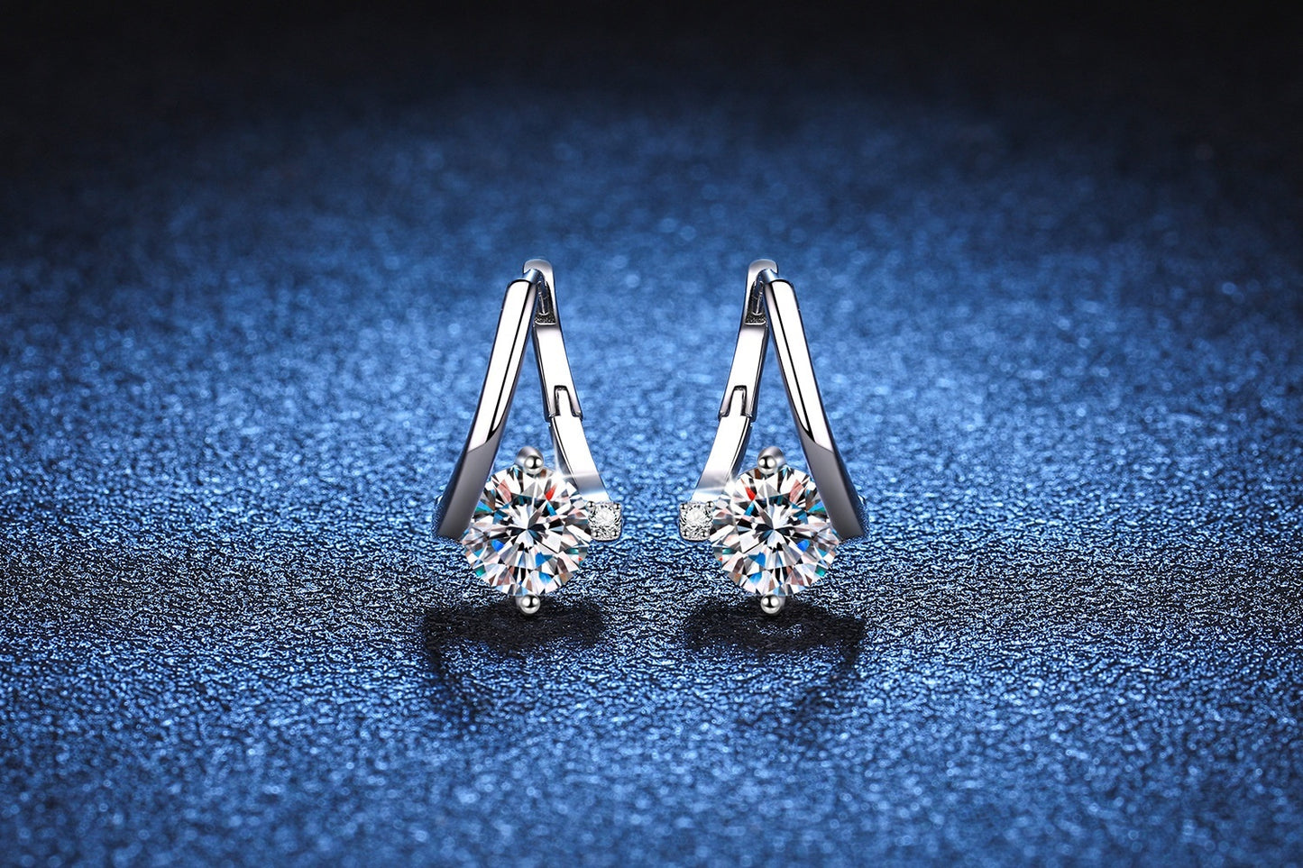 S925 Silver Moissanite Luxury Earrings