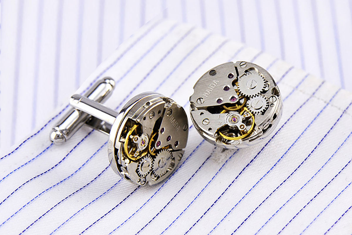 Mechanical Movement Copper Cufflinks