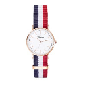 Trendy Canvas Strap Quartz Couple Watch
