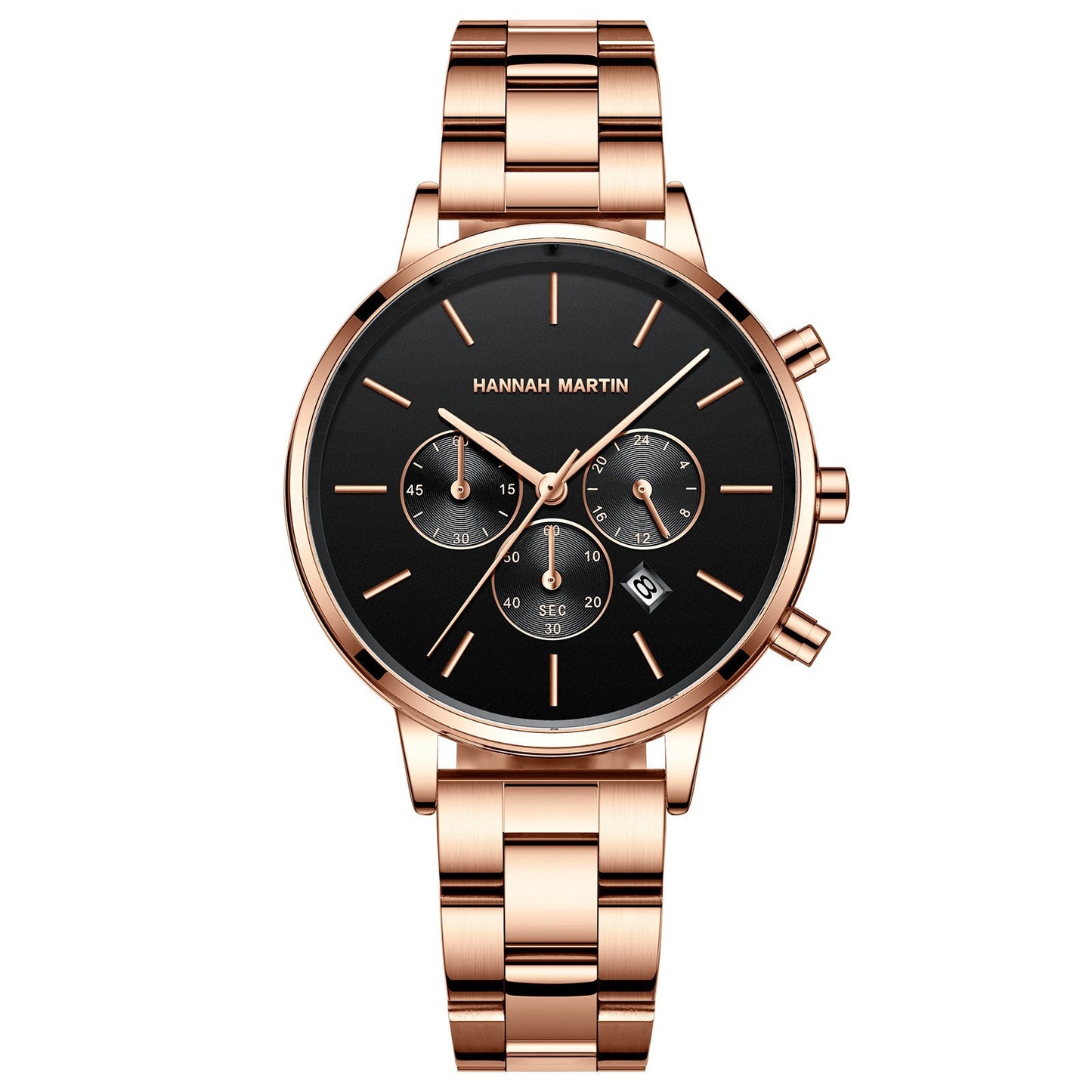 Stainless Steel Chain Double Snap Watch