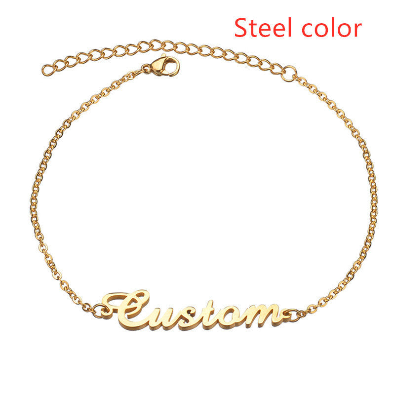 Personalized Titanium Steel Name Bracelet