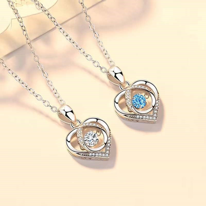 S925 Beating Heart Luxury Rhinestone Necklace