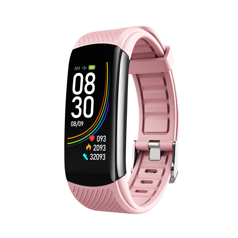 Black Multifunctional Smart Watch: Waterproof & Temperature Sensing