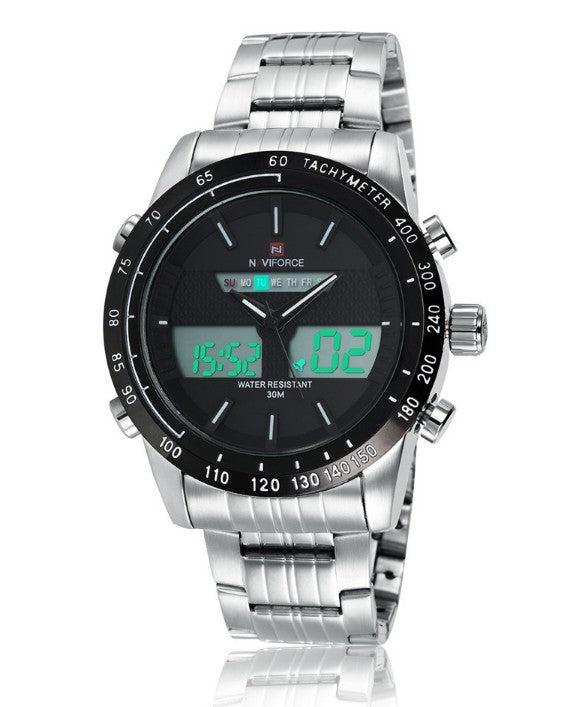 Steel Band Waterproof Electronic Sports Watch