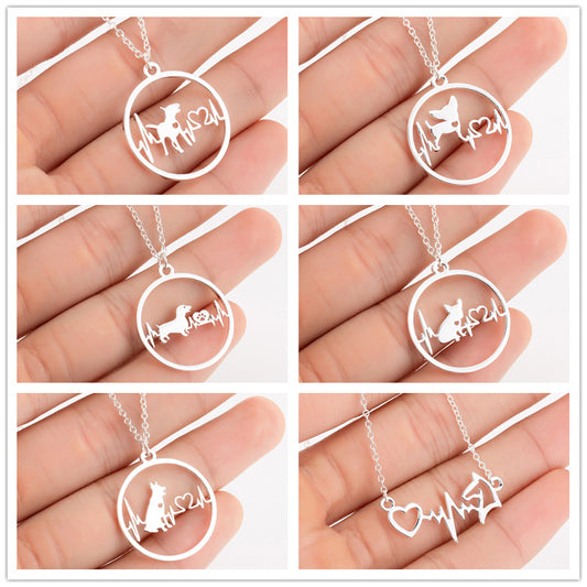 Pet Dog Heartbeat Monitor Necklace
