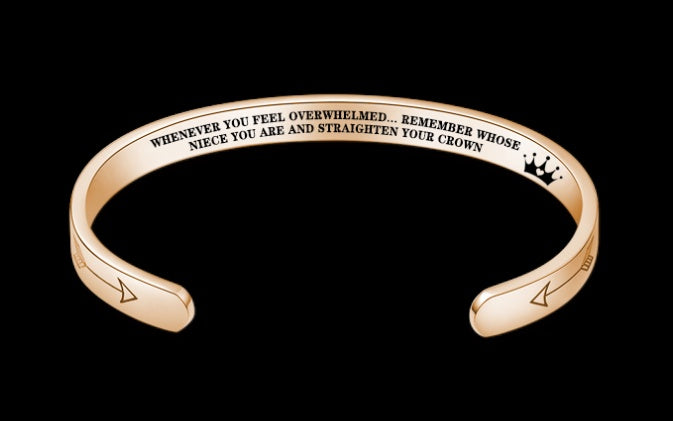 Inspirational Stainless Steel Cuff Bracelet