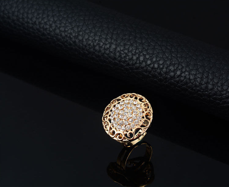 Luxury Rhinestone Four-Piece Jewelry Set