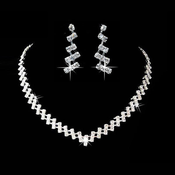 Dazzling Rhinestone Bridal Set