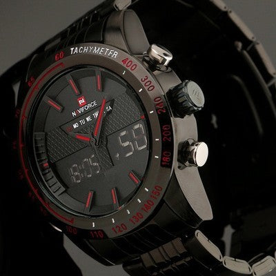 Steel Band Waterproof Electronic Sports Watch