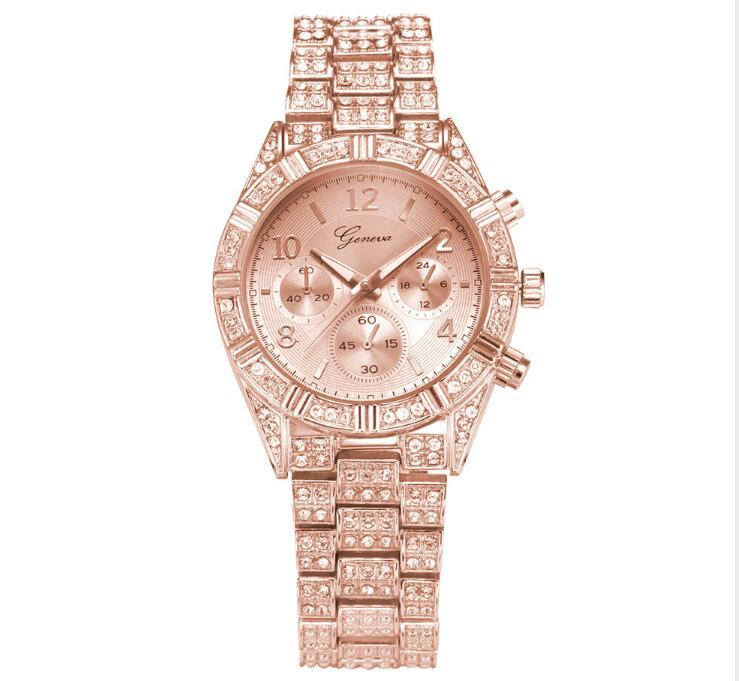 Elegant Crystal Quartz Analog Watch for Women