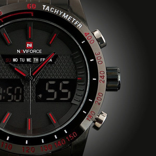 Steel Band Waterproof Electronic Sports Watch