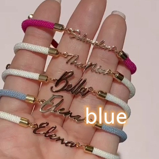 Custom Colorful Rope Name Bracelet