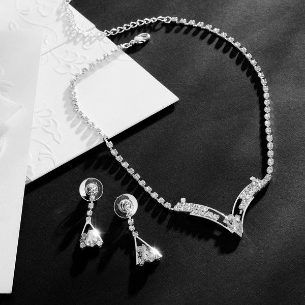 Elegant Water Drop Bridal Jewelry Set