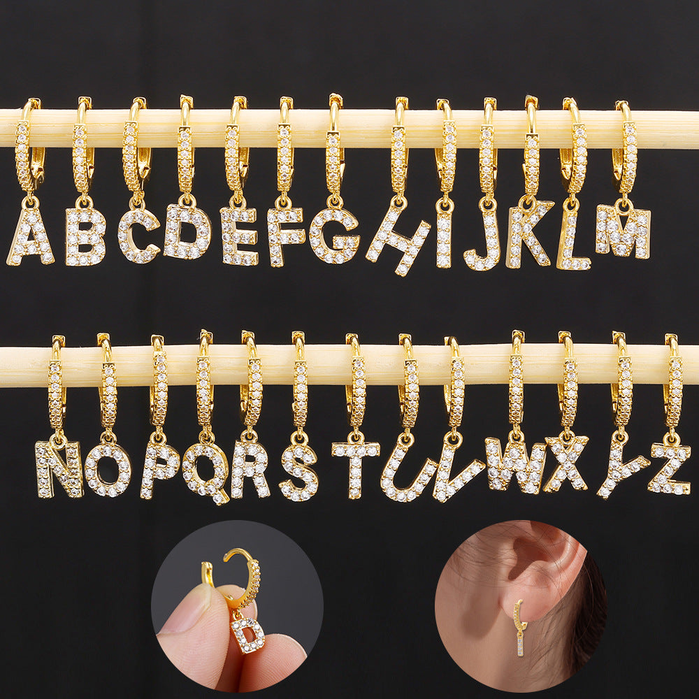 26 Letter Earrings Jewelry