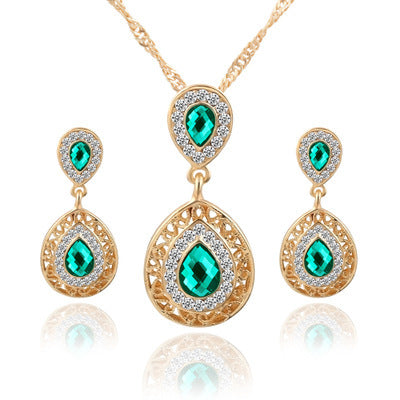 Dazzling Crystal Earrings and Necklace Set