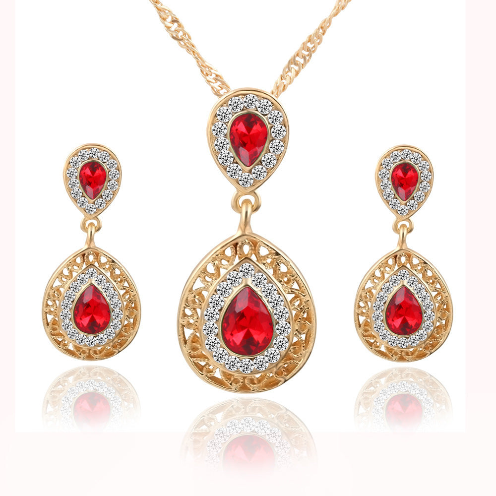 Dazzling Crystal Earrings and Necklace Set