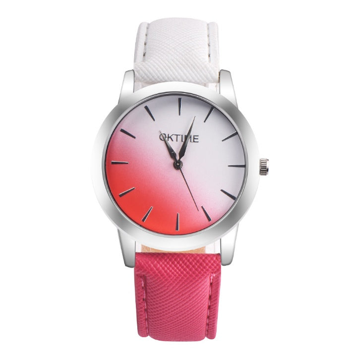 Vibrant Retro Rainbow Design Quartz Watch for Women