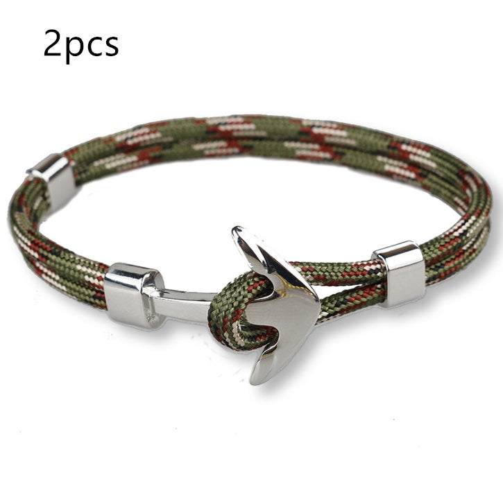 Nautical Anchor Braided Bracelet