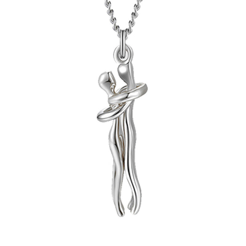 Love Hug Necklace - Unisex Couple Jewelry Simple Clavicle Chain