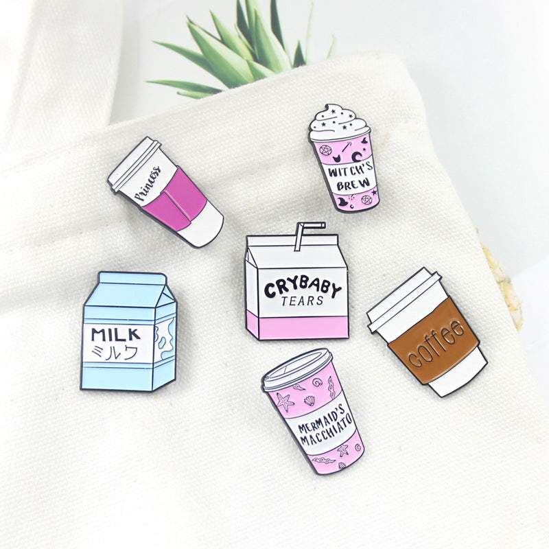 Playful Beverage Drink Brooches