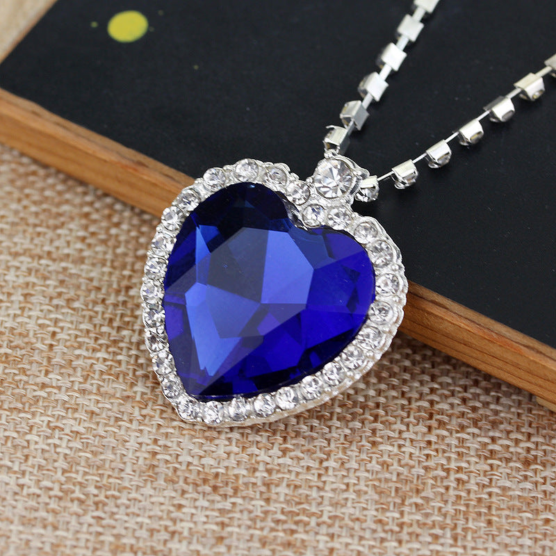 "Heart of the Sea" Crystal Pendant Necklace