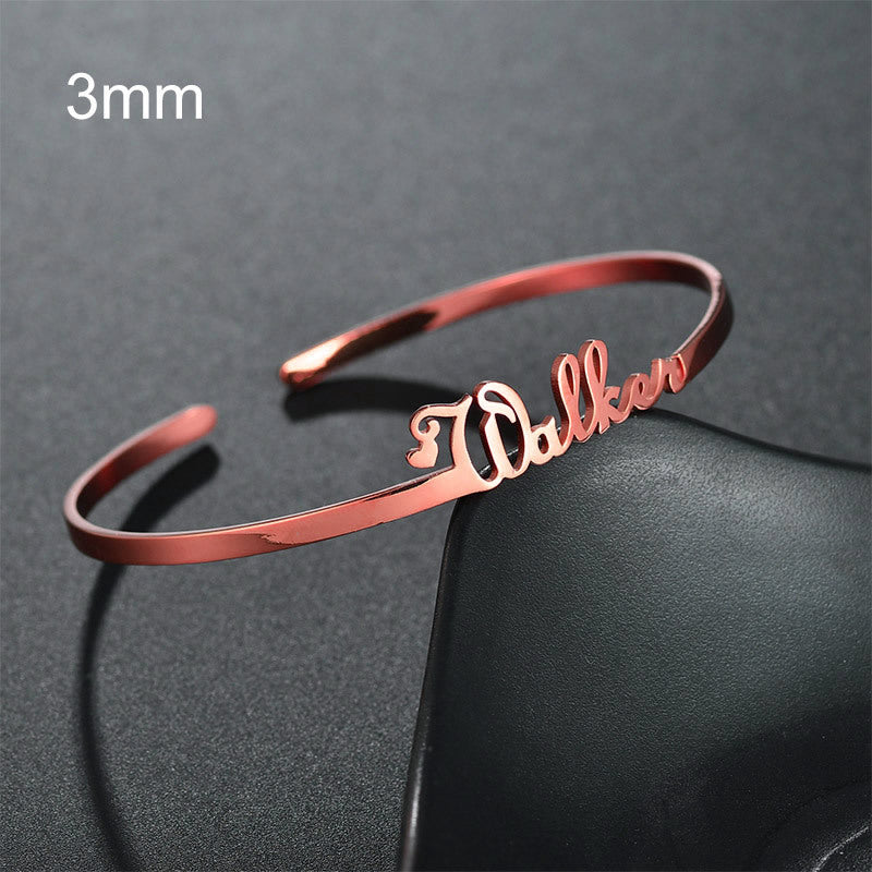 Personalized Name Stainless Steel Bangle