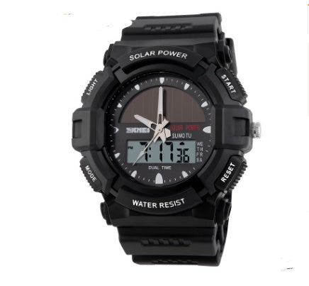 Solar-Powered Double Display Waterproof Outdoor Sports Watch