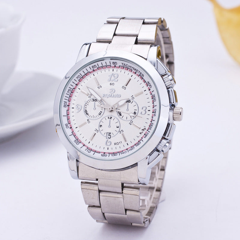 Diamond-Studded Mesh Plate Steel Belt Watch